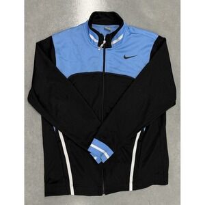 Nike Track Jacket XL Black Blue Full Zip Y2K Vintage Style Training